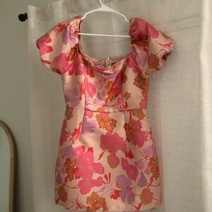 Lulu’s Floral Pink Mini dress